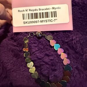 NEW BAR By Alexa Rae Rock N’ Royals Mystic Heart Bracelet 7”